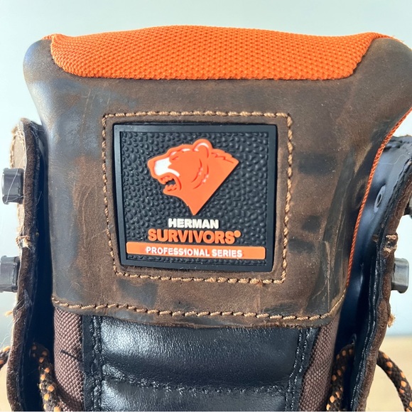 Herman Survivors Professional Men's Dozier Waterproof 8" Steel Toe Work Boots 10 - Picture 8 of 12